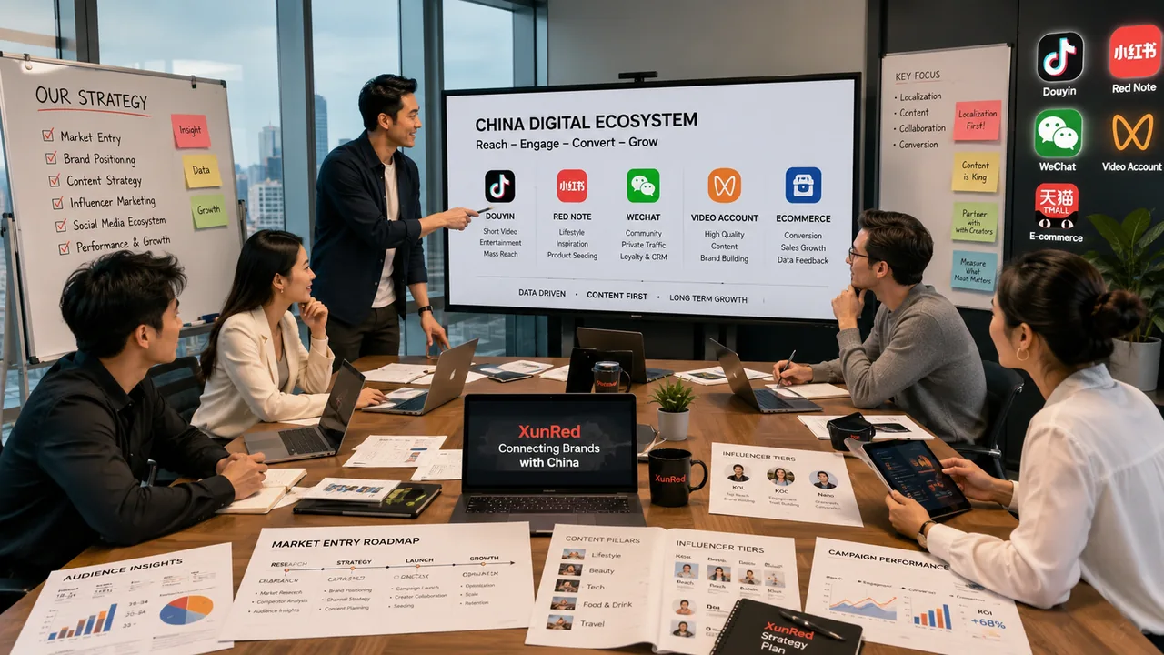 xunred strategy office scene